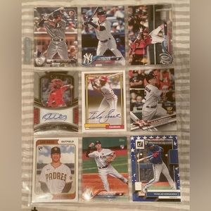 Baseball, Basketball and Football trading cards